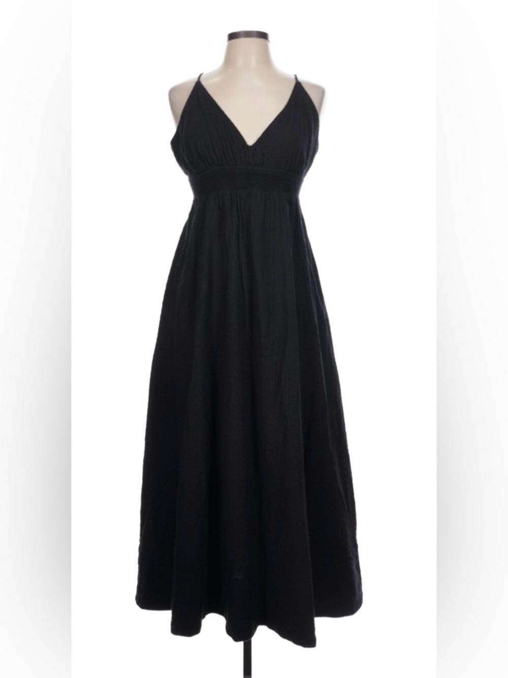 Vineyard Vines Black Sleeveless V-Neck Maxi Dress